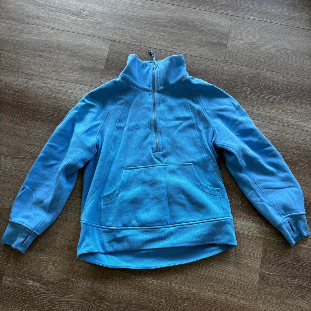 Lululemon Aero Blue Funnel-Neck Half Zip Long sz XS/S - Picture 5 of 6